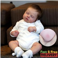 Reborn Baby Doll Boy Girl Full Body Silicone Vinyl and Rooted Hair Visible Veins