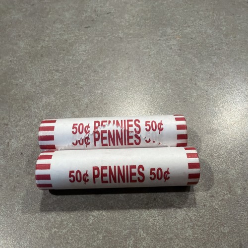 Bank sealed penny rolls - sealed,