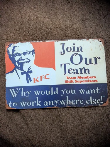 Kfc join our team metal - , tin
