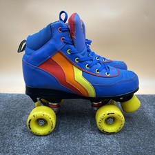 Rio Roller Blueberry Quad Skates Disco Retro Blue + Yellow Wheels UK 6 / EU 39.5