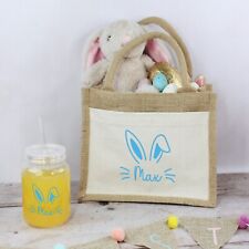 Personalised Easter Bag Matching Tumbler & Straw Option Easter Egg Hunt Basket