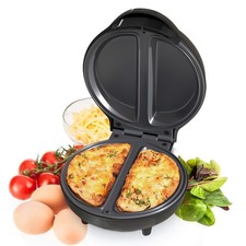 SUPERLEX 750W Omelette Maker Electric Non-Stick Deep Fill Dual Egg Cooker Pan UK