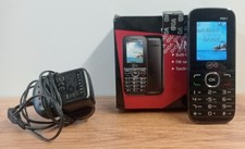 ALCATEL VM585 Gloss Black Boxed Phone Virgin Mobile With Charger FM Radio