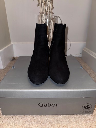 Gabor black suede - ankle, boots
