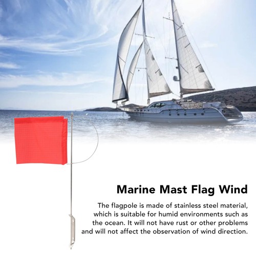 Wind indicator flag stainless - wind,