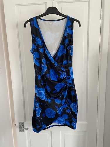 Blue black floral knee - blue,