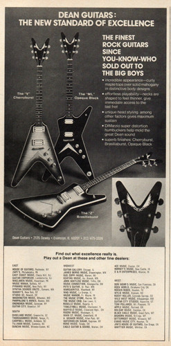 Vtg 1970s dean magazine print - vtg,