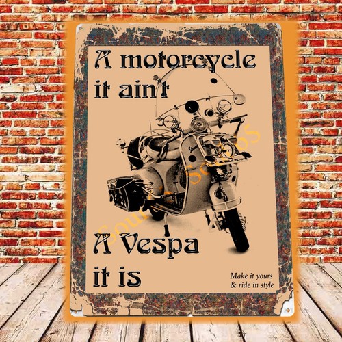Scooter metal sign - scooter,