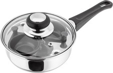 Judge Essentials Two Cup Egg Poacher and Stainless Steel Frying Pan, 16cm 