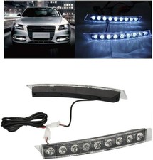 12" For Audi 9 Led Side Bumper High Power DRL Daytime Running Lights Lamps