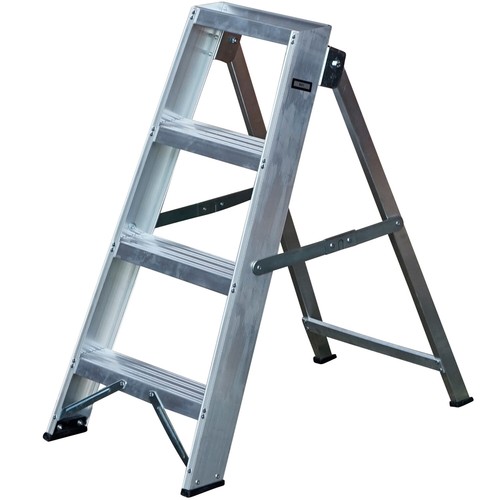 Aluminium swingback step - aluminium,