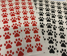 PAW PRINT 5cm or 2.5cm CAT DOG VINYL DECAL STICKERS CAR/WINDOW Craft GROOMERS