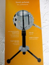 Blue Snowball USB Microphone - Brushed Aluminium -  Studio Quality Sound - Boxed