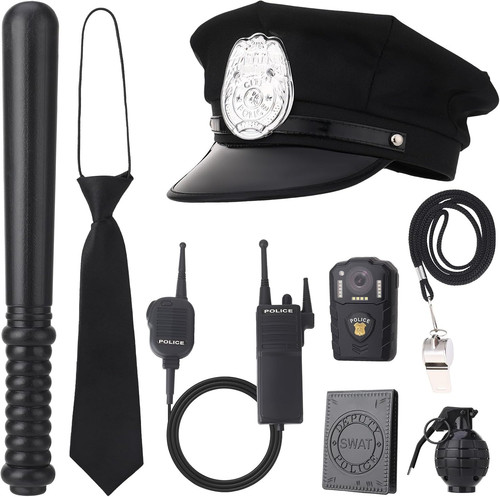 8pcs police costume - 8pcs,