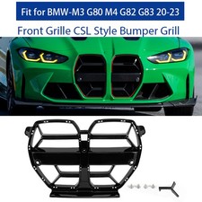 FOR BMW M3 G80 M4 G82 G83 2021+ GLOSS BLACK FRONT BUMPER GRILL GRILLE CSL STYLE