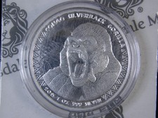 2015 Congo  'Silverback Gorilla' 1 oz .999 Silver Coin OMP Scottsdale Mint