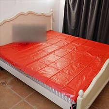 PVC Bed Sheet King Size Rubber Fitted Waterproof Wet Play Couples Bedding Sheet
