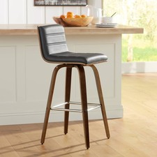 Vienna Walnut Swivel Bar Stool