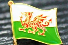 WALES Welsh Metal Flag Lapel