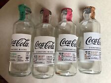 Coca-Cola Signature Mixers Set 4 empty glass bottles Smoky Woody Herbal Spicy.