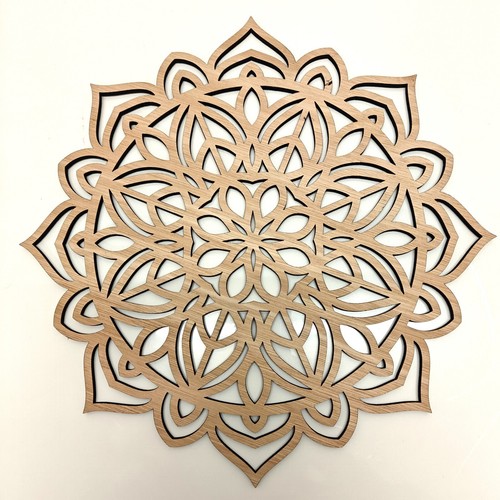 Wooden mandala flower - , pattern