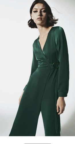 Zara satin jumpsuit size - satin,