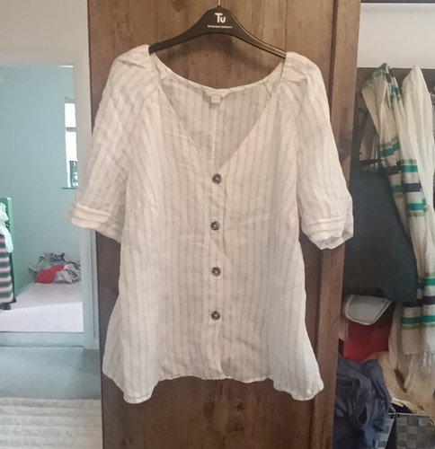 Monsoon white blue striped - white/blue,