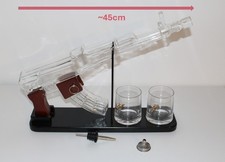 Kollea AK47 Whiskey Decanter Set with 2 Bullet Glasses. Bar Display Gift