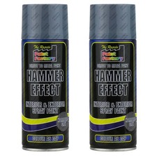2 x 400ml Grey Hammer Effect