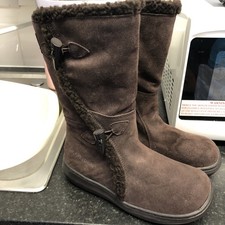 Rocket Dog Slope Chocolate Womens Suede Mid Calf Boots