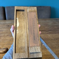 Vintage Boxed India Oilstone /