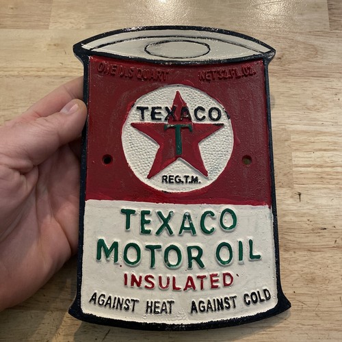 Texaco sign plaque - plaque, coal