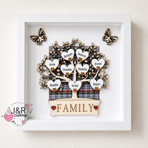 Personalised family tree frame - family,