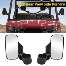 Pair ATV UTV Side Rear View Mirror Adjustable & Large Vision Part For Mule GDS