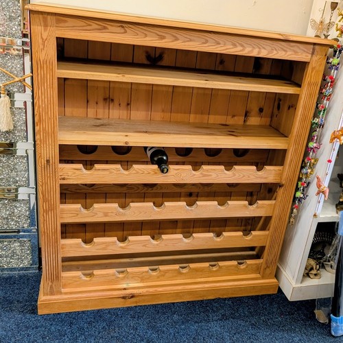 Pine wine rack - wine, bottles