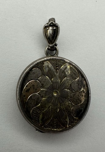 Antique photo locket sterling - photo,