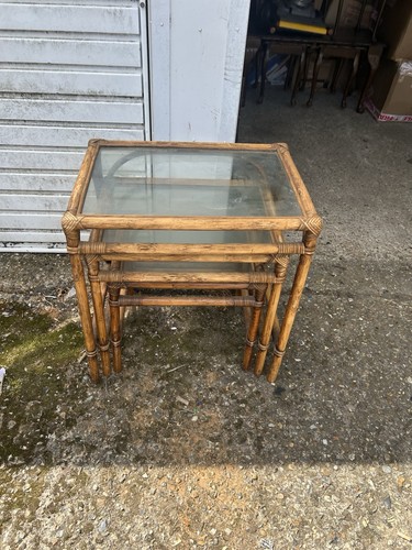 Bamboo nest tables - tables, vintage