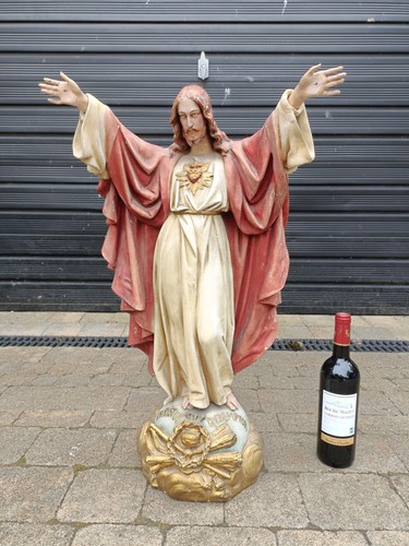 Antique sacred heart jesus - heart,