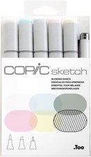 Copic Sketch Marker Set, BLENDING BASICS, 6-Piece (0,B0000,N1,RV10,Y0000,0.3)