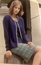 Brora British Tailoring Linton Tweed Skirt. Emerald Green/Navy  UK 10. BNWT