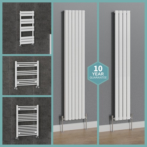 White designer radiator flat - designer,