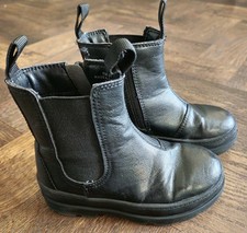 Girls H&M Black Zip Up Elastic