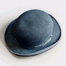 Vintage black bowler - vintage, hat