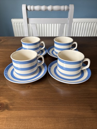 Green cornishware cup - g, 4x