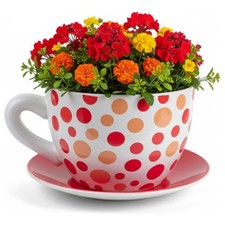 7.5" Round Ceramic Teacup