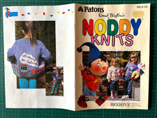 Vtg Noddy Knits Soft Toy & Sweaters Knitting Pattern Booklet + Big Ears Mr Plod