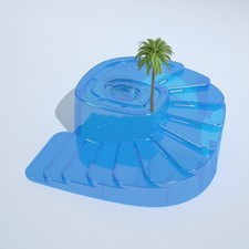 1PC Turtle Basking Platform Floating Island Tortoise Climbing Platform (Blue)