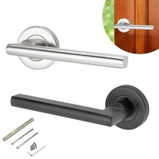 1Pair Chrome Internal Door Handles Pack Kit Lever Door Packs Furniture QUALITY