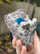 Cavansite Flower on Heulandite