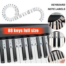 Reusable Silicone Piano Stickers 88 Keys Removable Piano Keyboard Note Labels